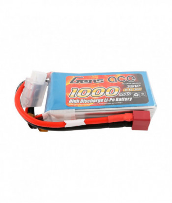 Gens ace Batterie LiPo 3S 11.1V-1000-30C(Deans) 75x37x20mm 100g