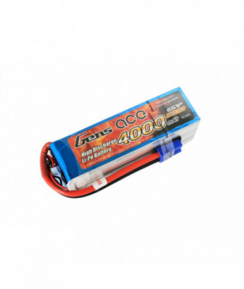 Gens ace Batterie LiPo 6S 22.2V-4000-60C (EC5) 139x42x40mm 670g